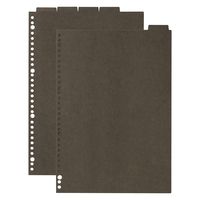 無印良品 インデックス ダークグレー A4サイズ 30穴 5山 1セット（1袋（5山入）×2） 良品計画