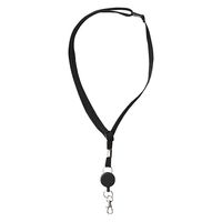 無印良品 カードケース IDホルダー用リール付ネックストラップ 黒 1セット（1個×5） 良品計画