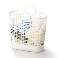 Like-it（ライクイット） タウンバスケット ビッグ スリムバスケット 洗濯かご 持ち手付き グレー 1個