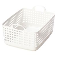 Like-it（ライクイット） スタッキングトップ バスケット ワイド 洗濯かご ホワイト スタッキング可能 1個