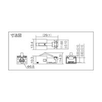 スリーエム ジャパン 産業用RJ45 モジュラープラグ4極 黒カバー 3R104-1110-000 AM 1個 61-2196-92（直送品）