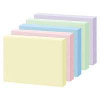 アスクル はたらく ふせん 38×50mm パステル5色アソート 20冊 オリジナル（わけあり品）