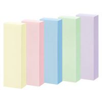 アスクル はたらく ふせん 50×15mm パステル5色アソート（短冊） 25冊 オリジナル（わけあり品）