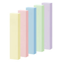 アスクル はたらく ふせん 75×14mm パステル5色アソート （短冊スリム） 25冊 オリジナル（わけあり品）