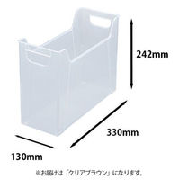 ナカバヤシ ファイルボックス クリアブラウン A4 FB-E04-CS 1個 背幅130mm