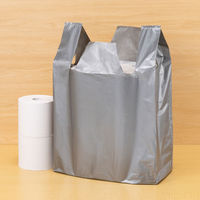 アスクル バイオマス25％入 レジ袋 シルバー 60号 1セット（1袋（100枚入）×30） オリジナル