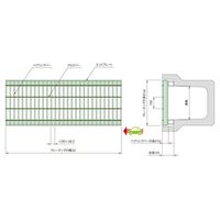中部コーポレーション JIS側溝用かさ上げ用スチールグレーチング CK CK-50-395B 1個（直送品）