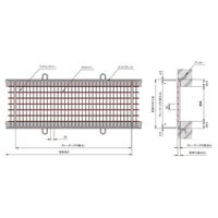 中部コーポレーション 歩道用スチールグレーチング CXBーP CXB-P-19-2.5 1セット(2個)（直送品）