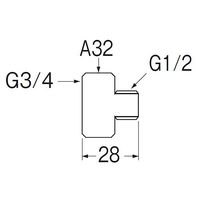 SANEI 20×13アダプター JT755-20X13 1セット(10個)（直送品）