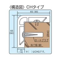 信栄物産 コーナーガード(業務用穴あけタイプ直角用) CHG-C10 1個（直送品）