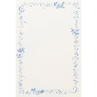 フロンティア はがき箋 MUSIC ブルー 2柄×5枚 HGS-431 1セット(1冊(10枚)×10)