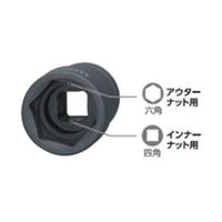 エスコ 3/4”DR/41x21mm ホイールナット用ソケット(アウター/インナー) EA164KN-16 1個（直送品）