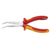 エスコ 200mm 絶縁ラジオペンチ(グリップ/先曲/落下防止) EA537KE-201 1丁（直送品）