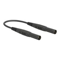 エスコ 1500mm テストリード 黒 EA707NC-741 1セット(4個)（直送品）