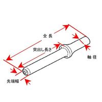 エスコ [EA159KAー2用] リベットかしめパンチ EA159KA-104 1セット(2本)（直送品）