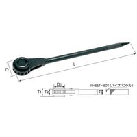 エスコ 60mm/ 806mm ラチェットレンチ(強力型/シノ付 EA602AS-260 1本（直送品）