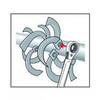 エスコ 17x19mm/485mm 農機具・爪交換ラチェットレンチ EA602AT-130 1セット(2本)（直送品）