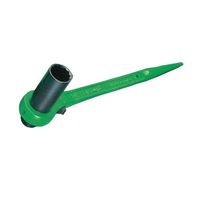 エスコ 24x30mm/400mm 両口ラチェットレンチ(片ロング/シノ付) EA602AV-14 1本（直送品）