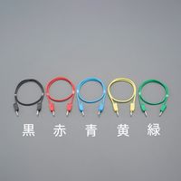 エスコ φ2mm/ 300mm テストリード(スタック接続/黒) EA707NC-321 1セット(8個)（直送品）