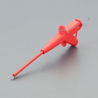 エスコ テストクリップ(赤) EA707NC-152 1セット(3個)（直送品）