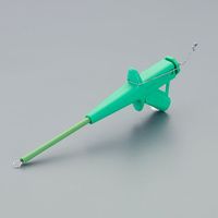 エスコ テストクリップ(緑) EA707NC-155 1セット(3個)（直送品）