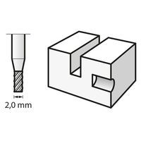 エスコ 2.0x 3.0mm/3.2mm軸 ロータリーカッター EA818E-429 1セット(5本)（直送品）