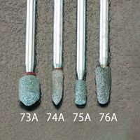 エスコ 3.2x3.55mm/3.2mm軸 軸付砥石 EA818E-74A 1セット(12本)（直送品）