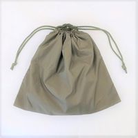 エスコ 410x350mm 巾着バッグ(OD色/ヨコ) EA925GR-62 1セット(7枚)（直送品）