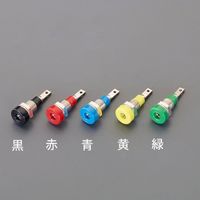 エスコ φ2mm/M 6 パネルマウントソケット(黒) EA940DP-501 1セット(8個)（直送品）