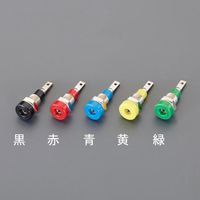 エスコ φ2mm/M 6 パネルマウントソケット(赤) EA940DP-522 1セット(6個)（直送品）