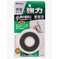 エスコ 15mmx 2m 両面テープ・強力(一般用・黒/10巻) EA944MF-7B 1セット(20巻:10巻×2箱)（直送品）