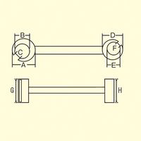 エスコ 330mm 丁番調整工具(グリップ付) EA951CY-104 1本（直送品）