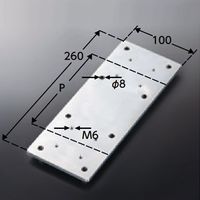 エスコ 手すり用取付プレート EA951EL-553 1セット(3個)（直送品）