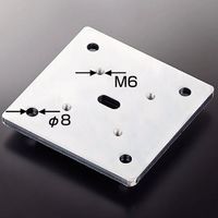 エスコ 手すり用取付プレート EA951EL-554 1セット(5個)（直送品）