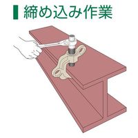 エスコ 0.5ton スクリュークランプ(ダブルアイ/ツイストカム式) EA984FA-21 1個（直送品）