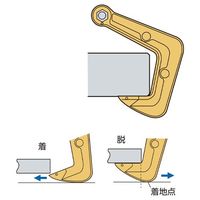 エスコ 3.0ton 吊りフック EA987LA-4 1個（直送品）
