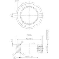 日機 精密ロックナット MRZシリーズ M20X1.5P MRZ20X1.5P 1個 253-1623（直送品）