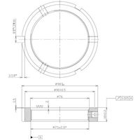 日機 精密ロックナット MRZシリーズ M75X2.0P MRZ75X2.0P 1個 253-1554（直送品）
