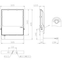 日機 屋外設置用LED投光器 100W AC100ー240V NLFL100A-AC-B06 1台 253-1600（直送品）