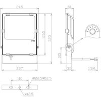 日機 屋外設置用LED投光器 50W AC100ー240V NLFL50A-AC 1台 253-1590（直送品）