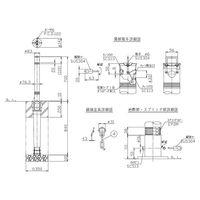 サンポール サンバリカー LAー8LCS リフター 上下式 クサリ内蔵(2m)，ワンタッチロック付，スプリング付 φ76.3 1個（直送品）