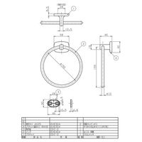 水上 リラインス タオルリング 丸型 R254ーM リング:研磨 ブラケット:クロムメッキ 1個（直送品）