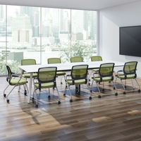 【設置込】コクヨ サテリテ 会議イス 肘付 メッキ脚 ナイロンキャスター グラスグリーン CK-M791CKAV3-W 1脚（直送品）