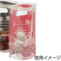 オーセロ 手抜きポリ袋 OSAレースバック レッドM 50枚入/袋 4933414401162 1箱(10袋)（直送品）