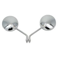 ALBA バックミラー/丸型メッキ /左右セット 正ネジ10mm 101-031 1箱（直送品）