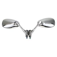 ALBA オーバルクロムメッキミラー/左右セット 正ネジ10mm (大型車向け) 101-037 1箱（直送品）