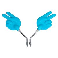 ALBA じゃんけんミラー(ちょき)/ブルー 正ネジ8mm 101-050 1箱（直送品）