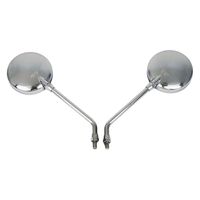 ALBA バックミラー/Z2タイプ 丸型 /左右セット 逆ネジ10mm ロングステー 101-030 1箱（直送品）