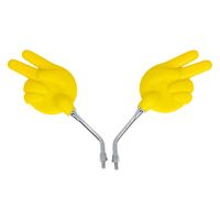 ALBA じゃんけんミラー(ちょき)/イエロー 正ネジ8mm 101-048 1箱（直送品）