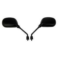 ALBA バックミラー/スクーター用楕円/ 逆ネジ8mm 左右セット(Eマーク取得) 101-012 1箱（直送品）